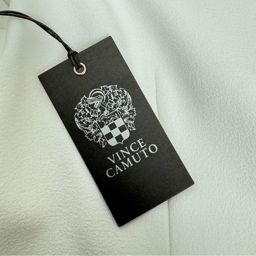 NWT Vince Camuto Notch Collar Long Sleeve Stretch White Crepe Blazer Dress - Picture 5 of 7